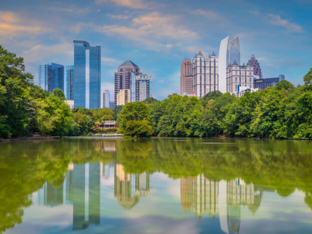 Piedmont Park in Downtown Atlanta city in USA