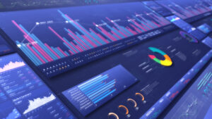 Business stock market, trading, info graphic with animated graph
